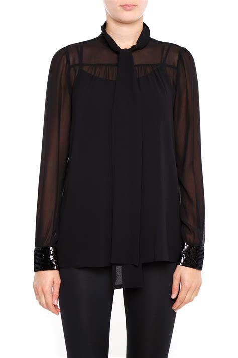 michael kors chiffon woman's blouse|michael michael kors chiffon sleeveless blouse black .